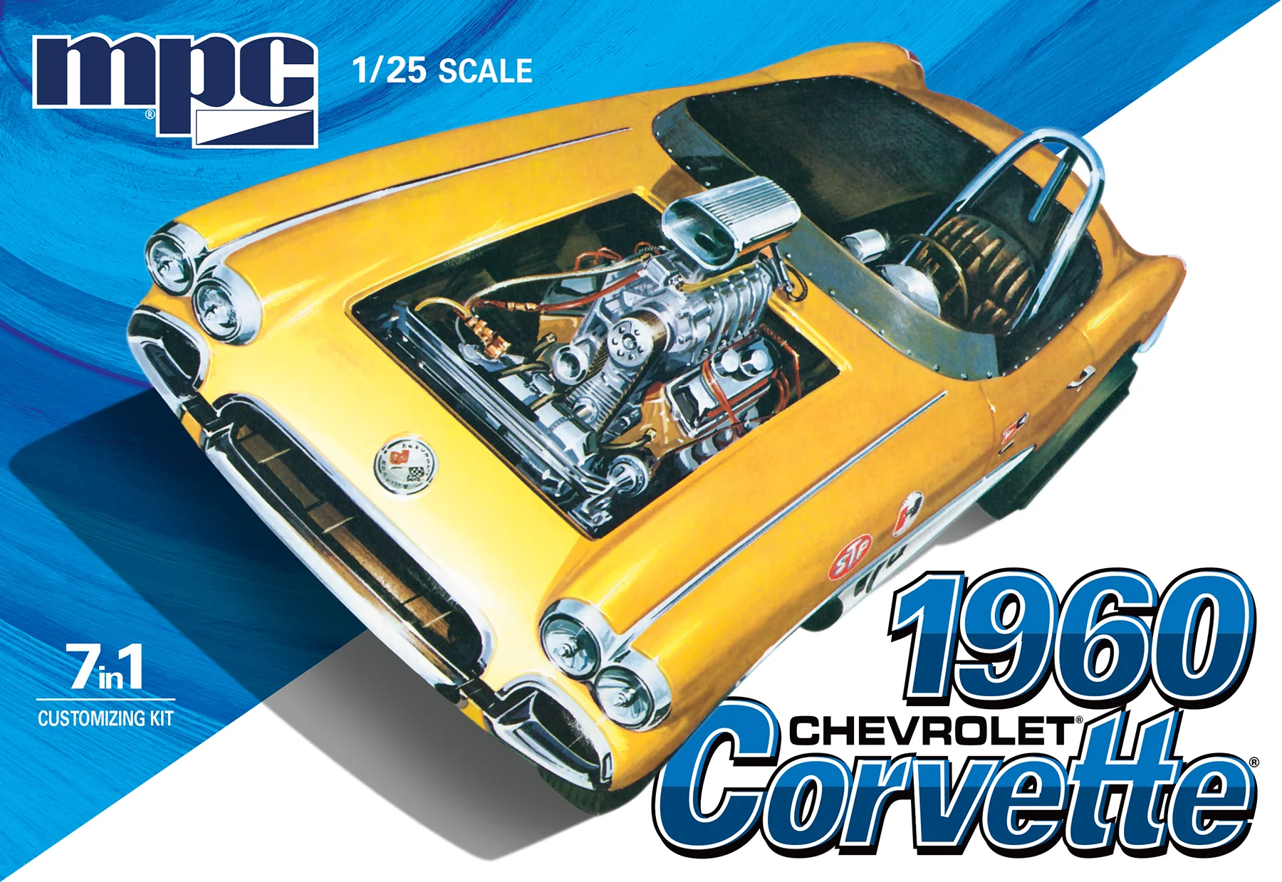 MPC 1960 Chevy Corvette 7-in-1 1:25 Scale Model Kit - Image 7