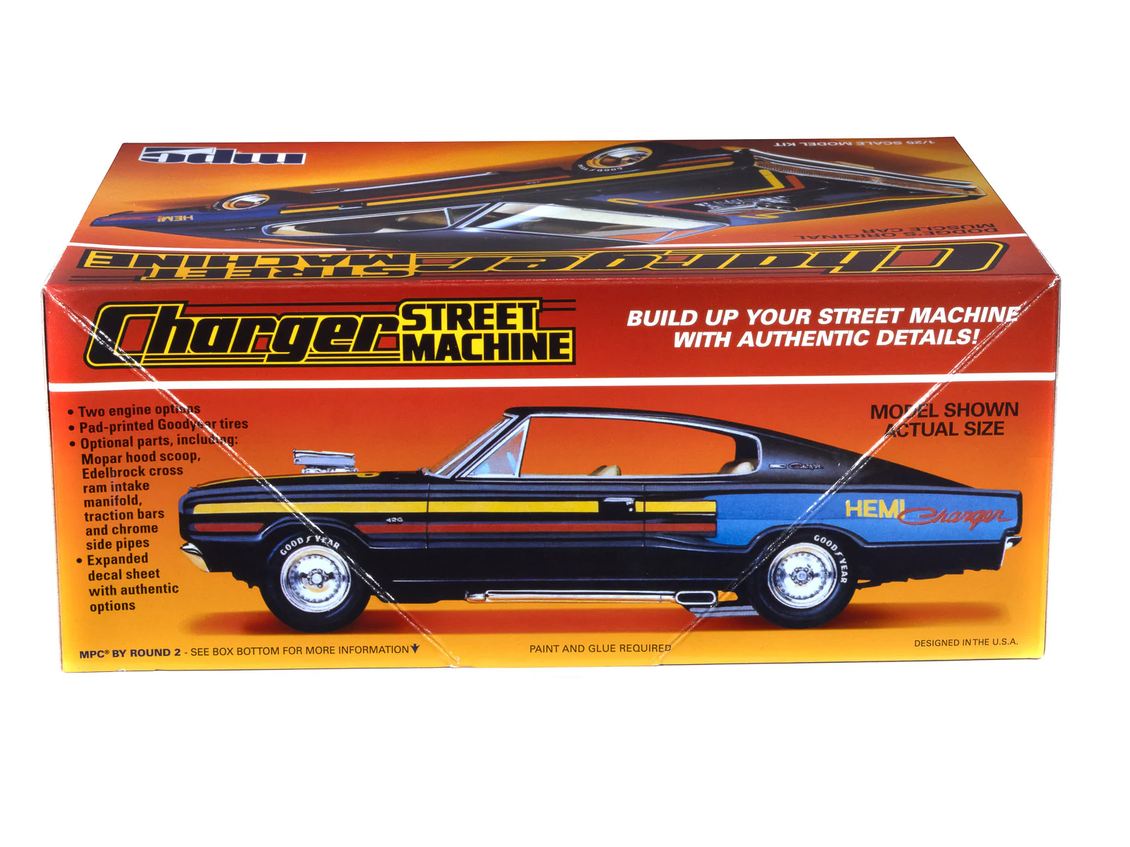 MPC 1967 Dodge Charger Street Machine 1:25 Scale Model Kit - Image 2