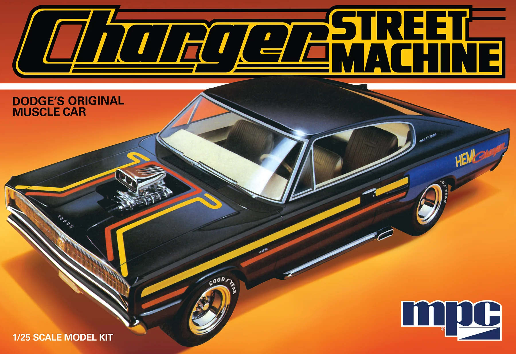 MPC 1967 Dodge Charger Street Machine 1:25 Scale Model Kit - Image 5