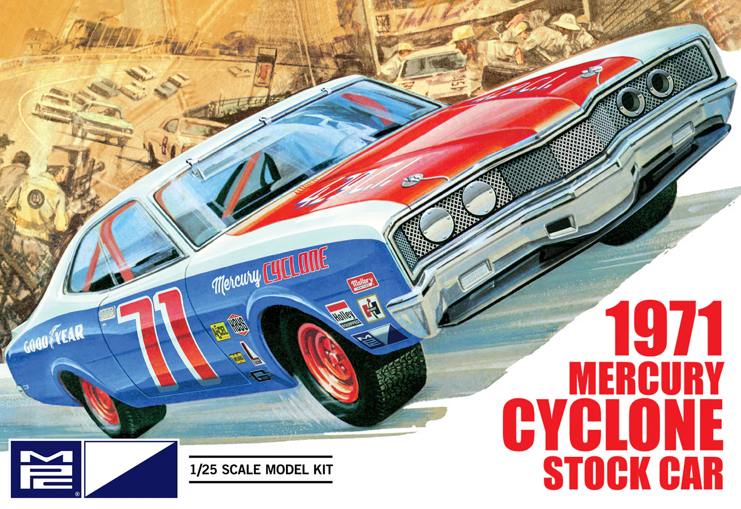 MPC 1971 Mercury Cyclone Stock Car 1:25 Scale Model Kit - Image 5