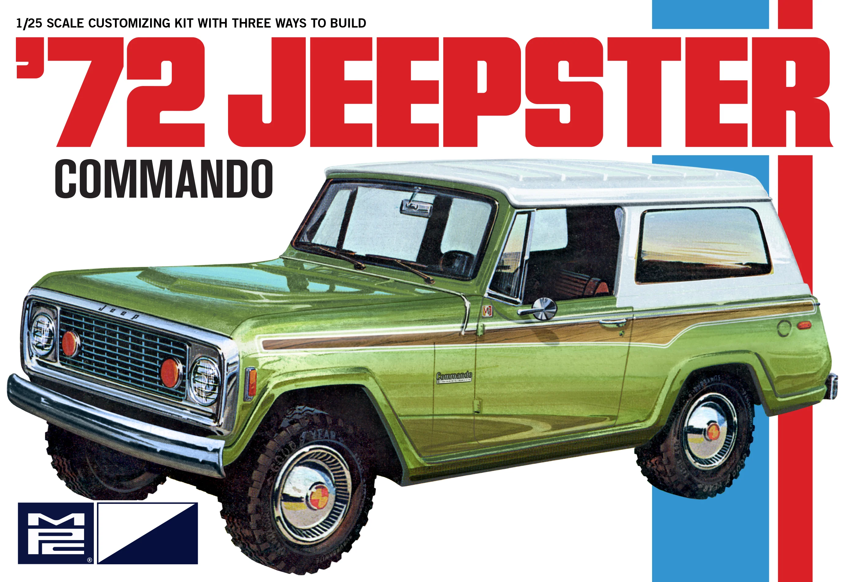 MPC 1972 Jeepster Commando 1:25 Scale Model Kit - Image 7