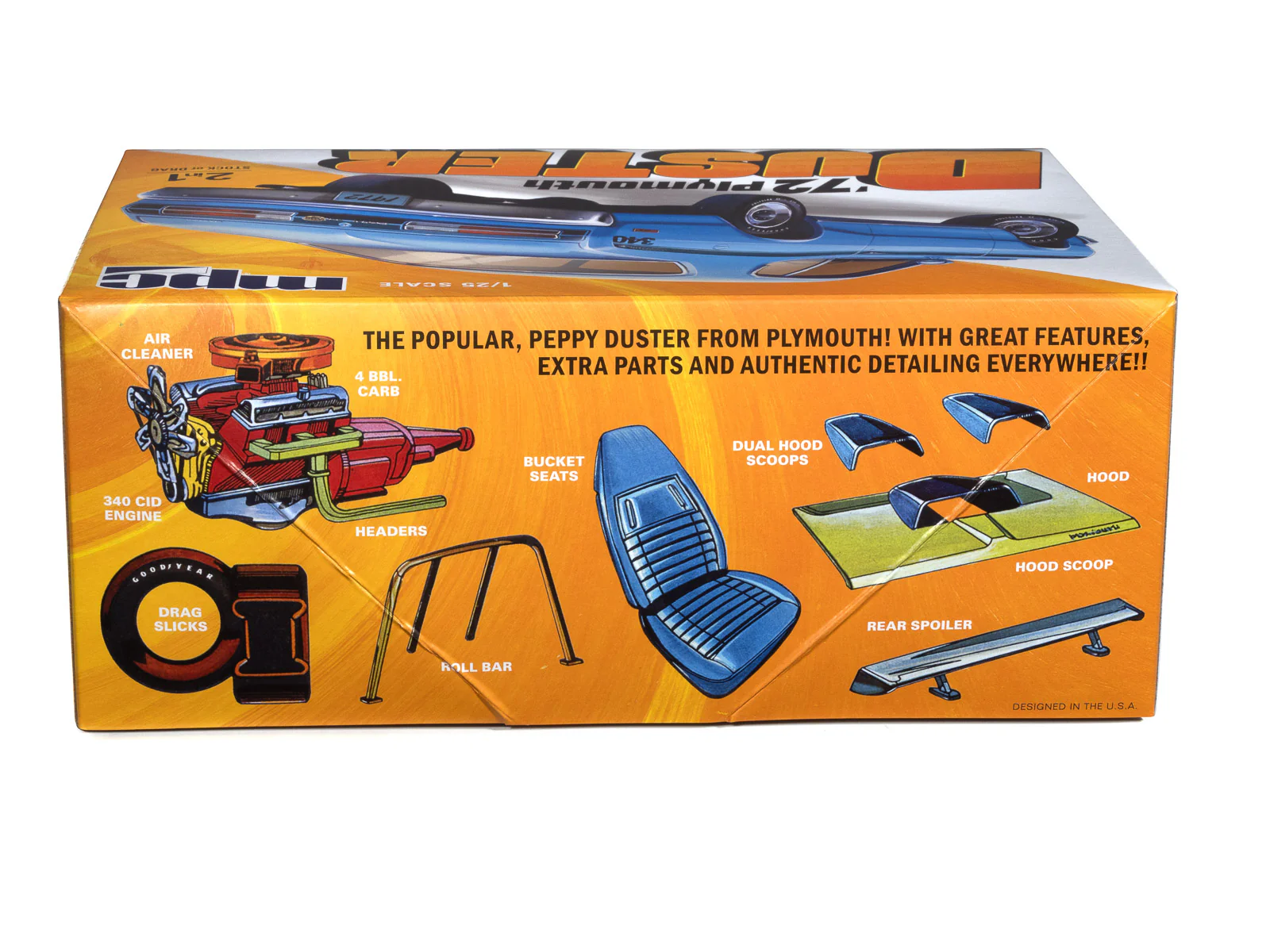 MPC 1972 Plymouth Duster 1:25 Scale Model Kit - Image 3
