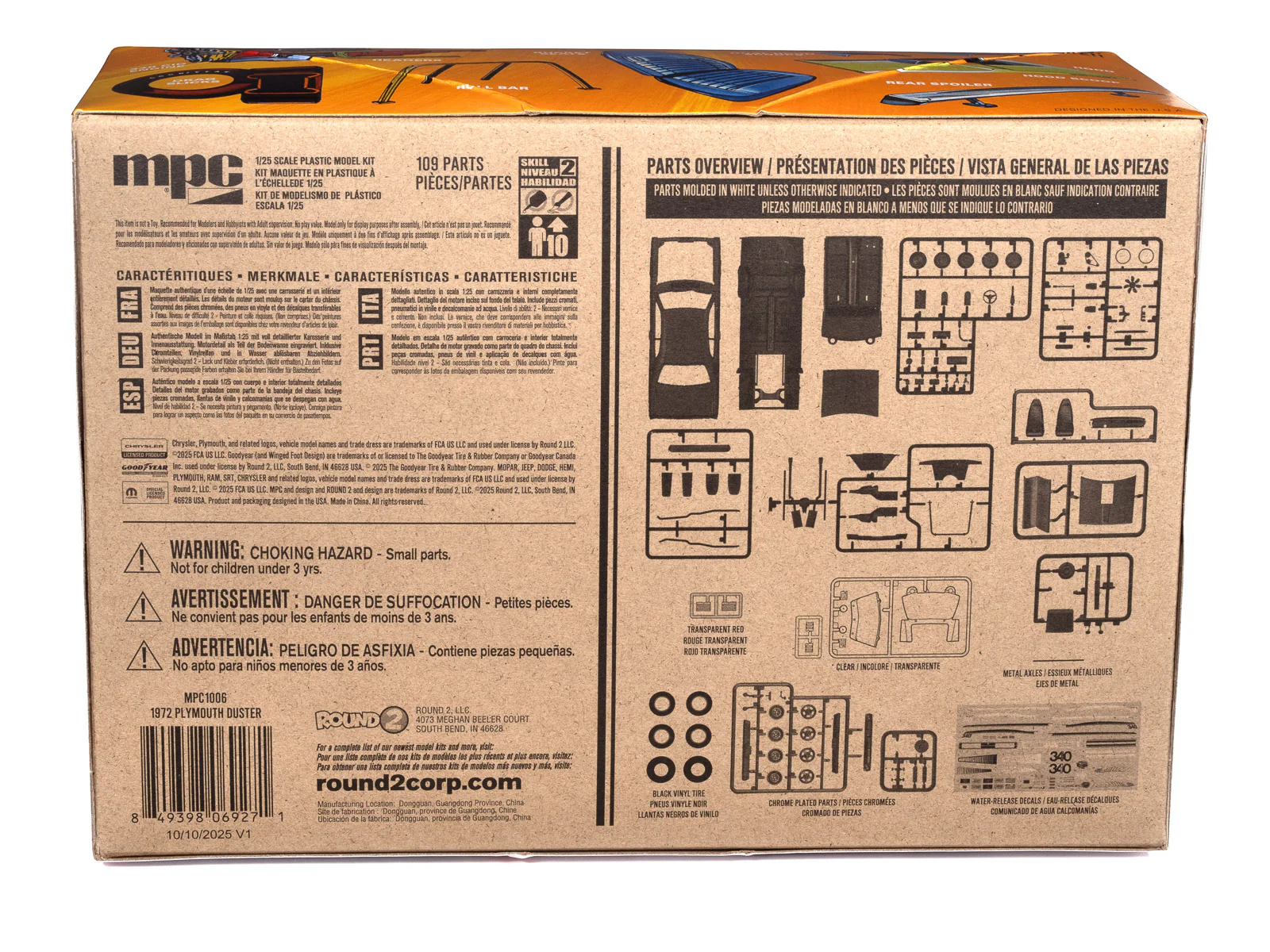 MPC 1972 Plymouth Duster 1:25 Scale Model Kit - Image 4