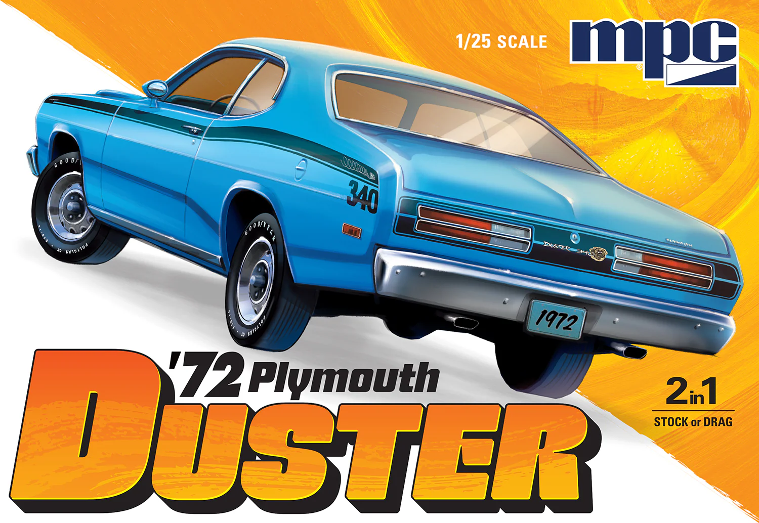 MPC 1972 Plymouth Duster 1:25 Scale Model Kit - Image 5