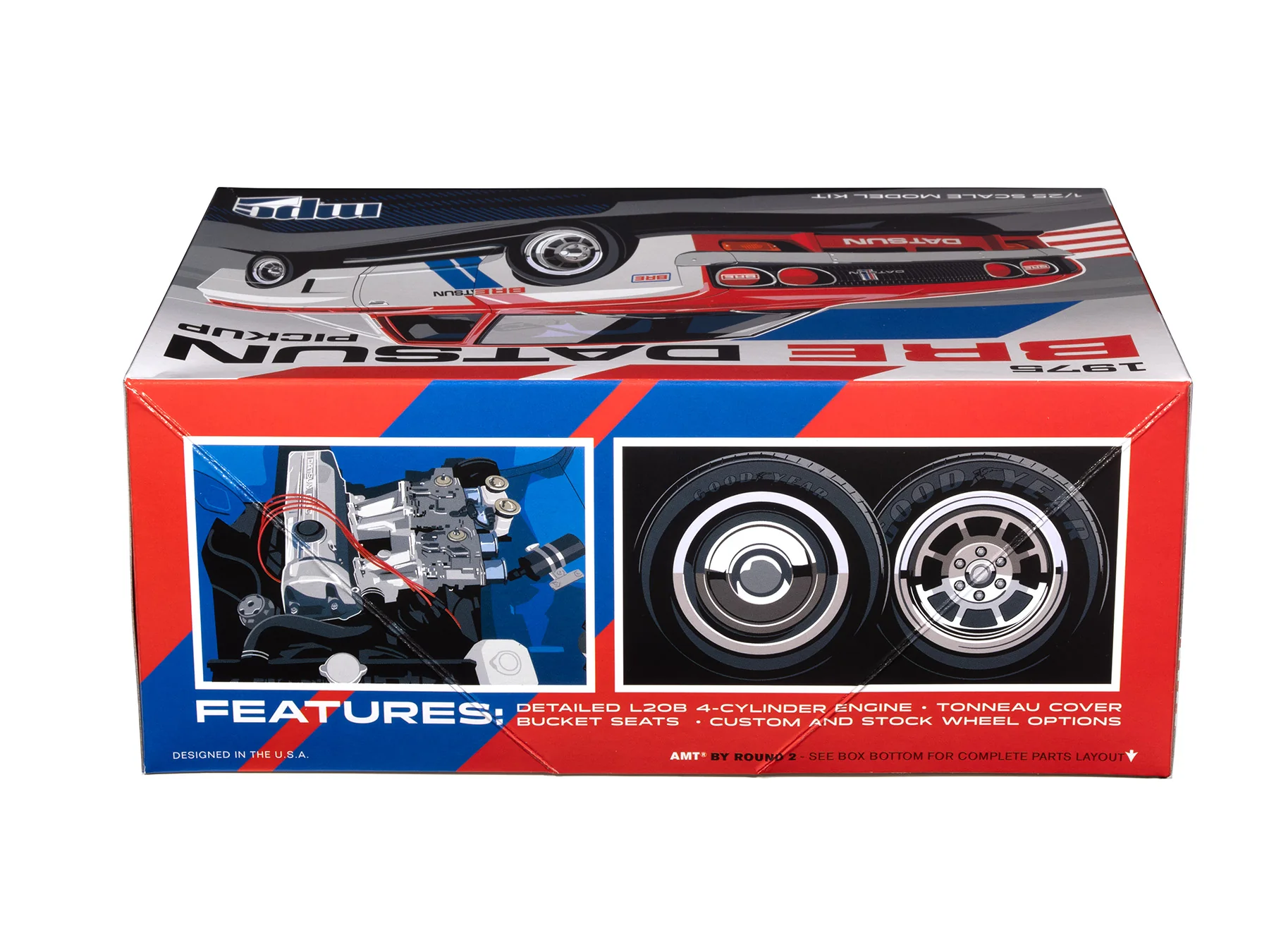 MPC 1975 Datsun Pickup BRE 1:25 Scale Model Kit - Image 2