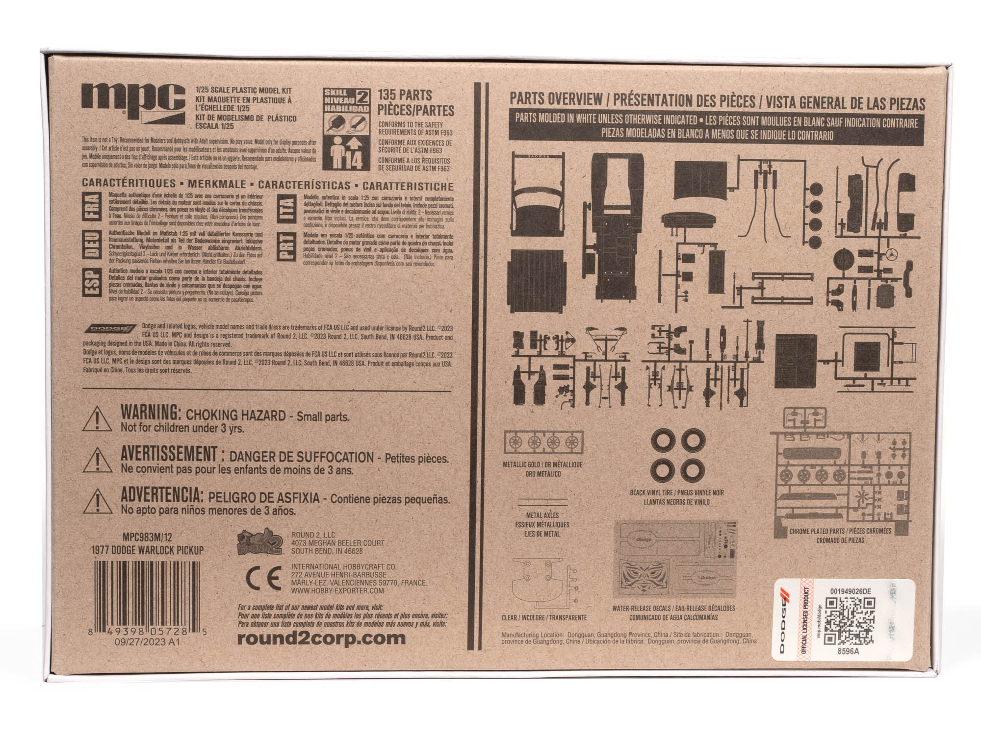 MPC 1977 Dodge Warlock Pickup 1:25 Scale Model Kit - Image 6