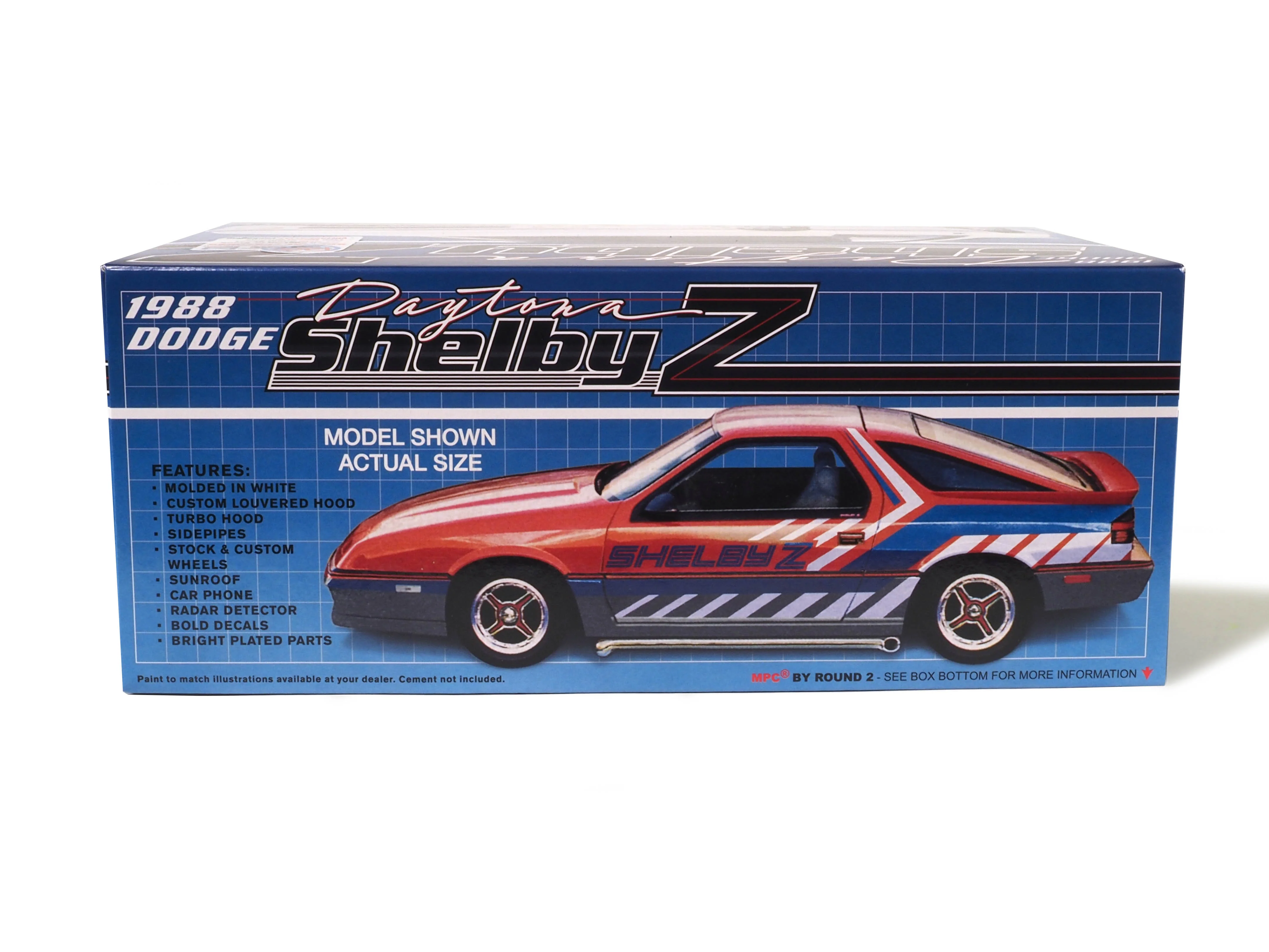 MPC 1988 Dodge Shelby Daytona 1:25 Scale Model Kit - Image 3