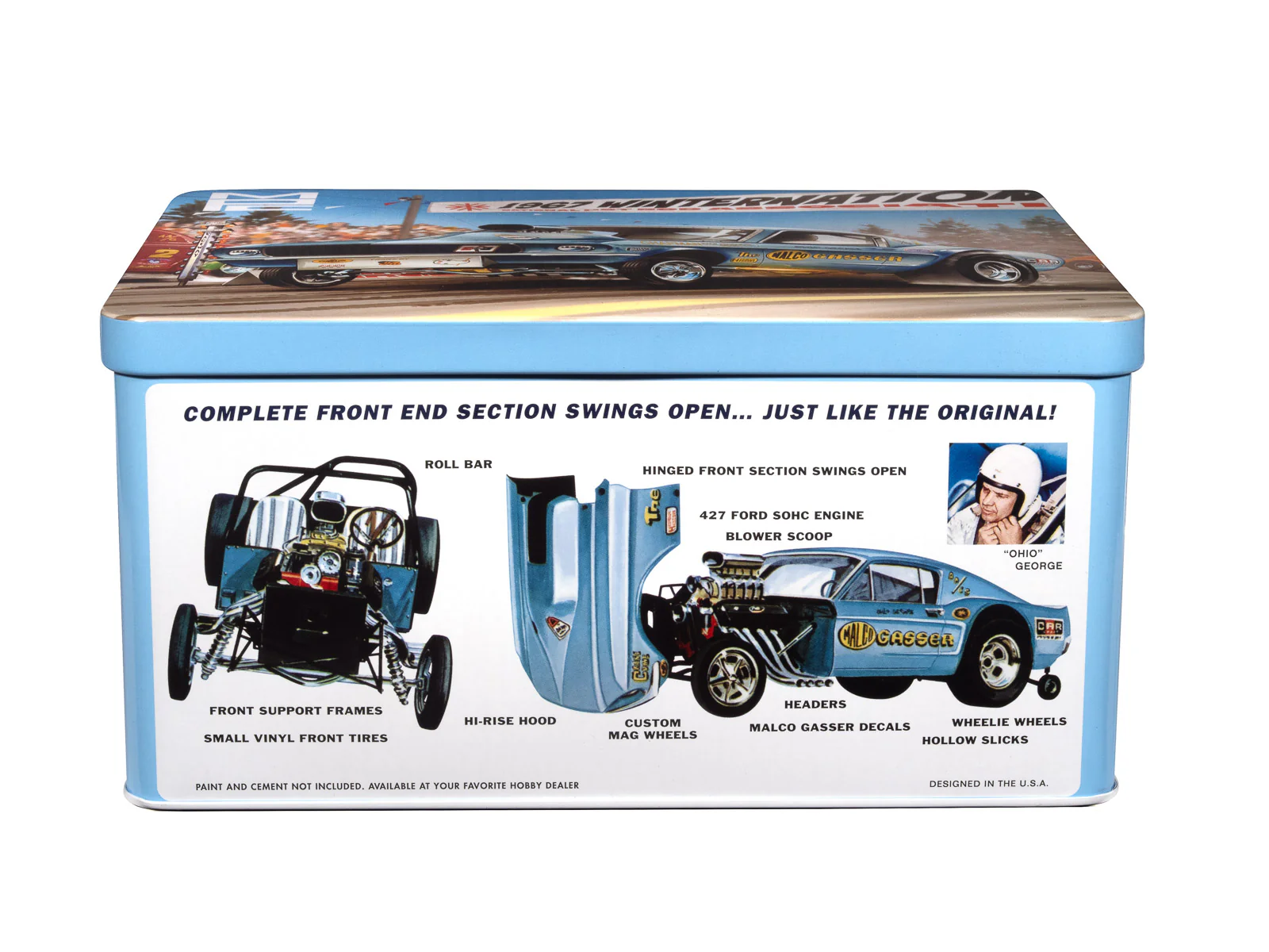 MPC Ohio George Malco Gasser Mustang (Collectors Tin) 1:25 Scale Model Kit - Image 3