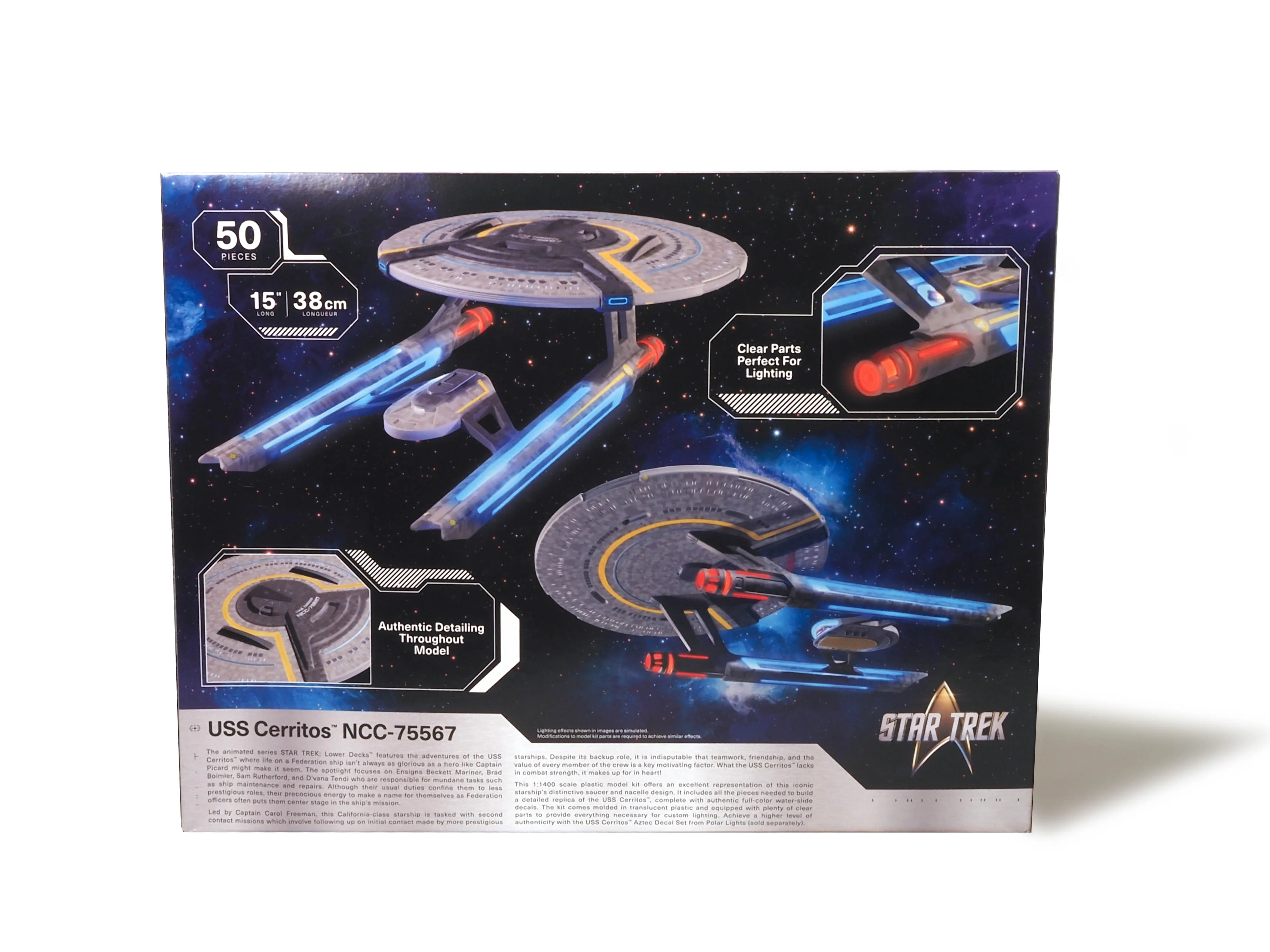Polar Lights Star Trek: Lower Decks U.S.S. Cerritos 1:1400 Scale Model Kit - Image 5