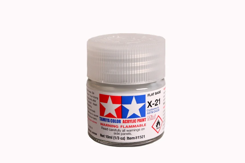 Tamiya Acrylic Mini X21, Flat Base 10ml Bottle
